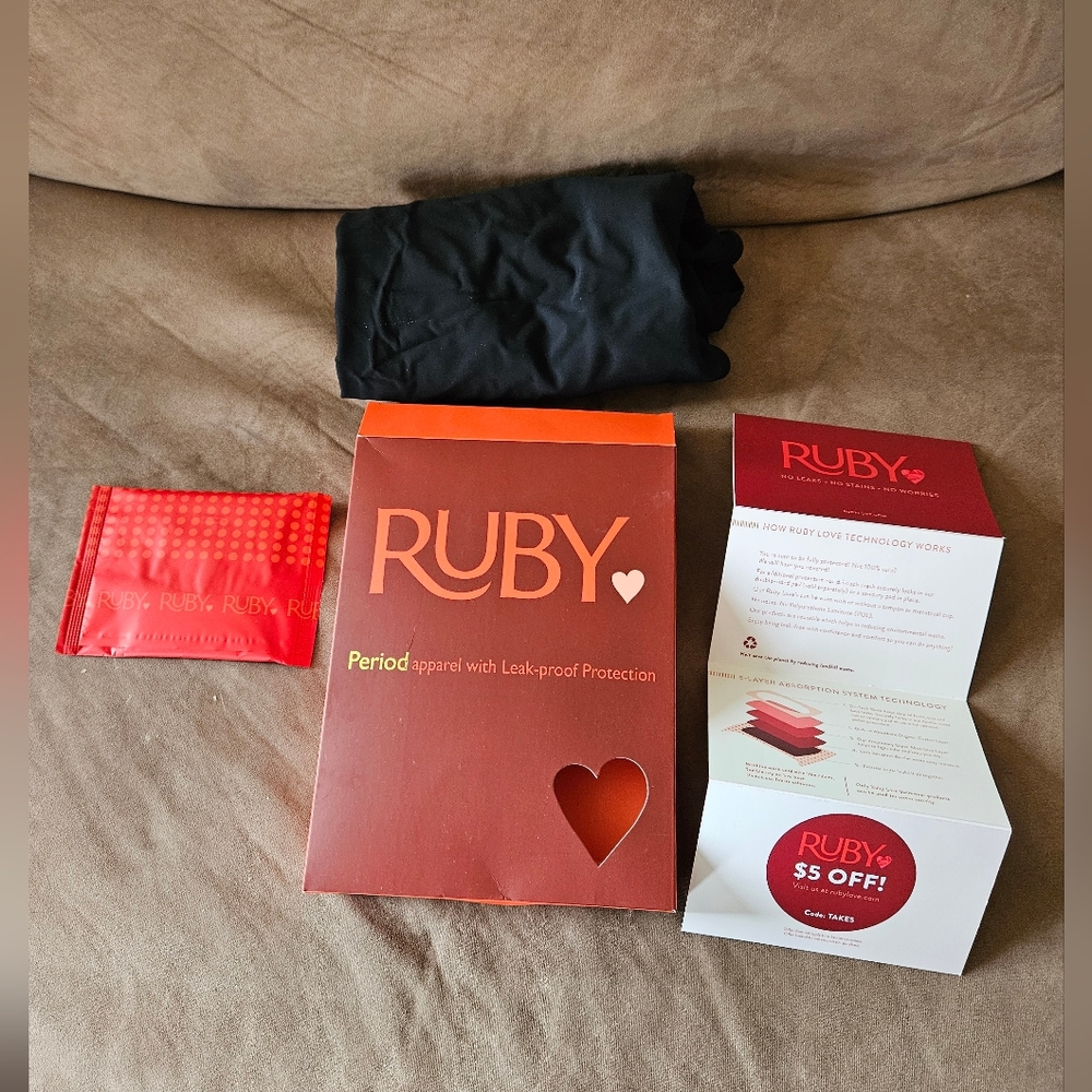 New With Tags! RUBY - Black Leak-Proof Bathing Suit